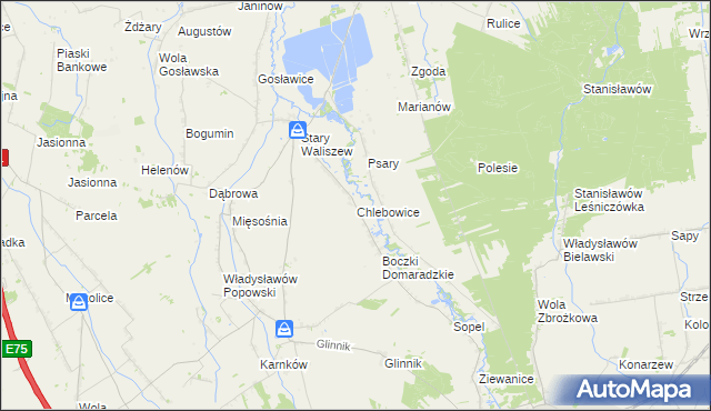 mapa Chlebowice, Chlebowice na mapie Targeo