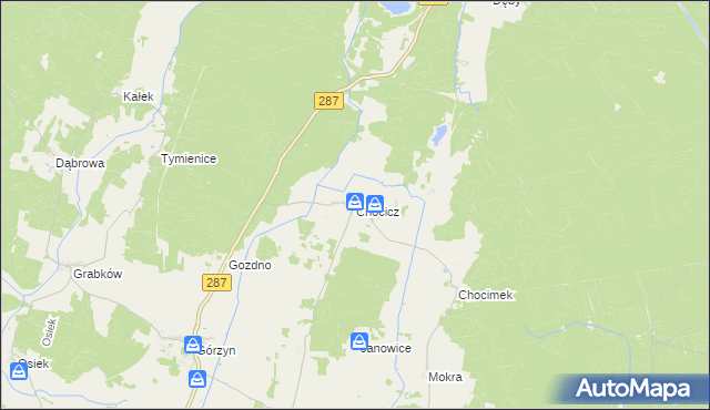 mapa Chocicz, Chocicz na mapie Targeo