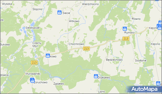 mapa Choćmirówko, Choćmirówko na mapie Targeo