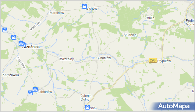 mapa Chotków, Chotków na mapie Targeo