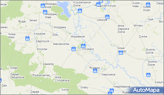 mapa Chroberz, Chroberz na mapie Targeo