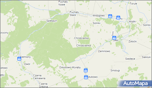 mapa Chrościanka, Chrościanka na mapie Targeo
