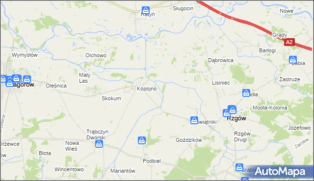mapa Chruściki, Chruściki na mapie Targeo