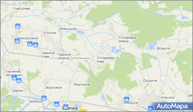 mapa Chrząstawa Mała, Chrząstawa Mała na mapie Targeo