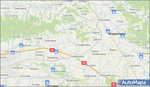 mapa Chrząstówka, Chrząstówka na mapie Targeo