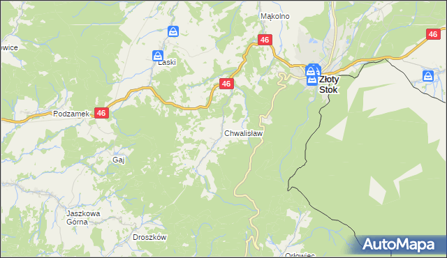 mapa Chwalisław, Chwalisław na mapie Targeo