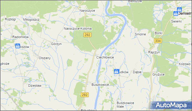 mapa Ciechłowice, Ciechłowice na mapie Targeo