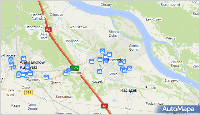 mapa Ciechocinek, Ciechocinek na mapie Targeo