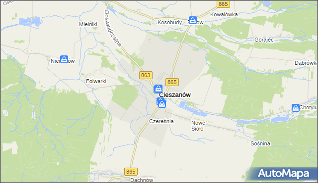 mapa Cieszanów, Cieszanów na mapie Targeo