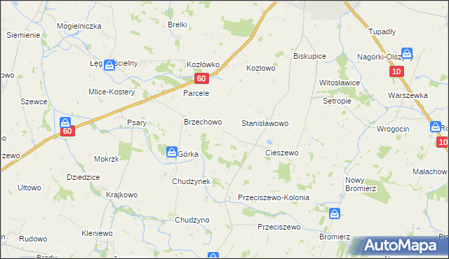 mapa Cieszewko, Cieszewko na mapie Targeo