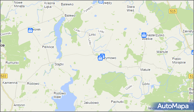 mapa Cieszymowo, Cieszymowo na mapie Targeo