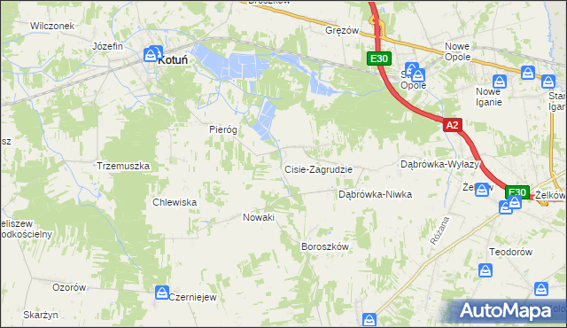 mapa Cisie-Zagrudzie, Cisie-Zagrudzie na mapie Targeo