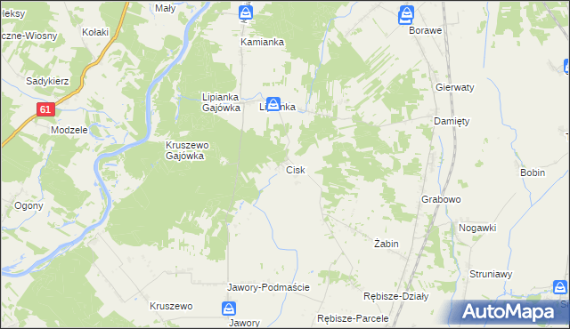 mapa Cisk, Cisk na mapie Targeo