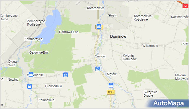 mapa Ćmiłów, Ćmiłów na mapie Targeo