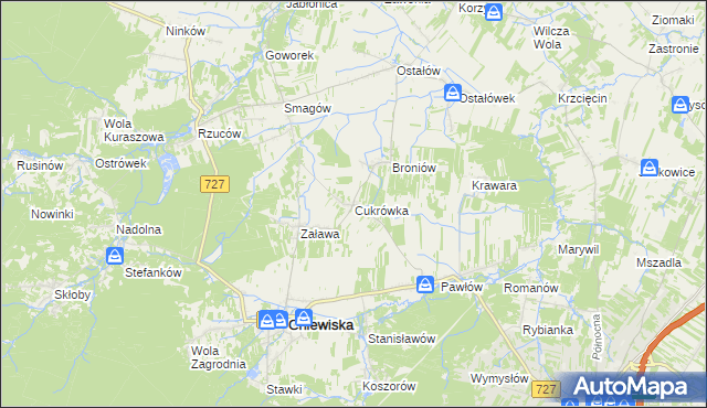 mapa Cukrówka, Cukrówka na mapie Targeo