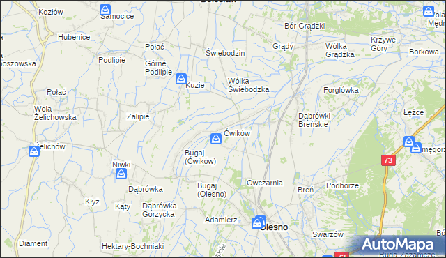 mapa Ćwików, Ćwików na mapie Targeo