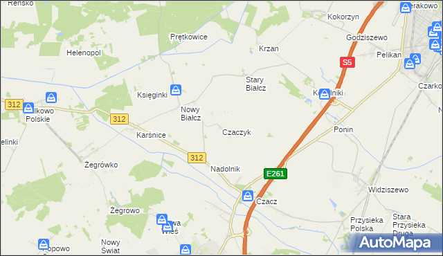 mapa Czaczyk, Czaczyk na mapie Targeo