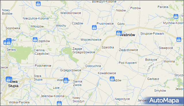 mapa Czajęcice, Czajęcice na mapie Targeo