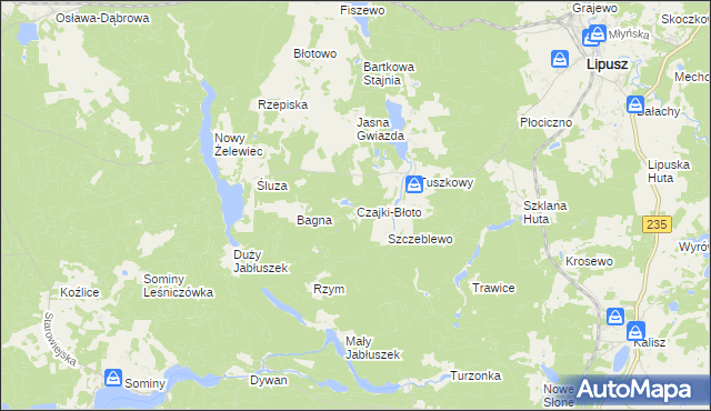 mapa Czajki-Błoto, Czajki-Błoto na mapie Targeo