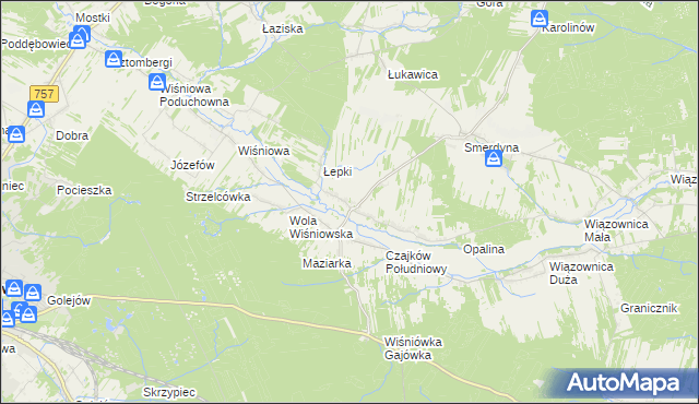mapa Czajków Północny, Czajków Północny na mapie Targeo