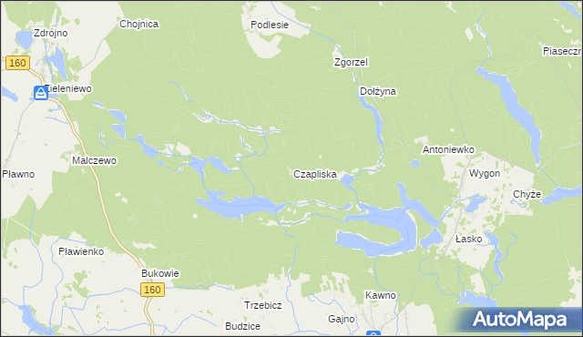 mapa Czapliska, Czapliska na mapie Targeo