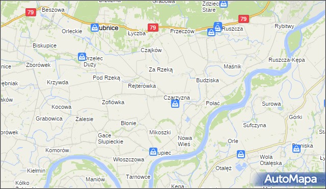 mapa Czarzyzna, Czarzyzna na mapie Targeo