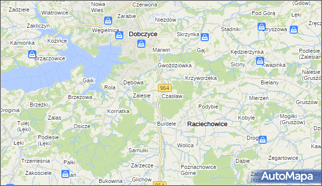 mapa Czasław gmina Raciechowice, Czasław gmina Raciechowice na mapie Targeo