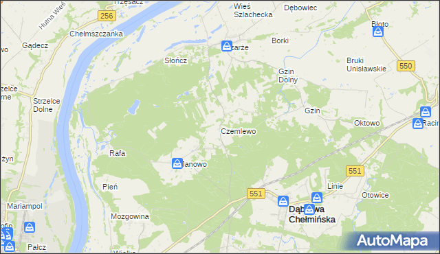 mapa Czemlewo, Czemlewo na mapie Targeo