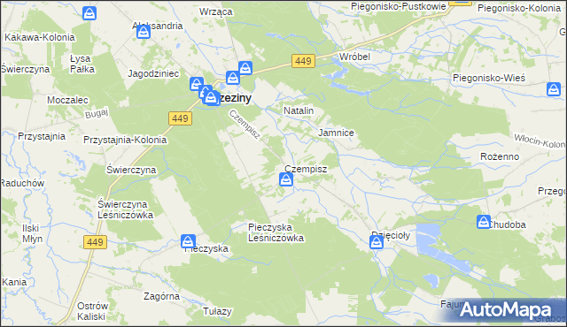 mapa Czempisz, Czempisz na mapie Targeo