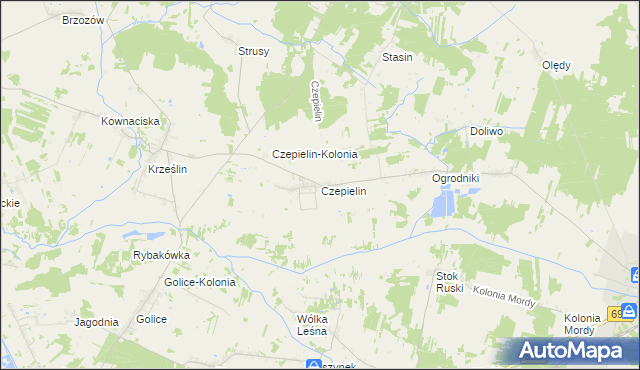 mapa Czepielin, Czepielin na mapie Targeo