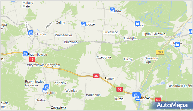 mapa Czepurka, Czepurka na mapie Targeo
