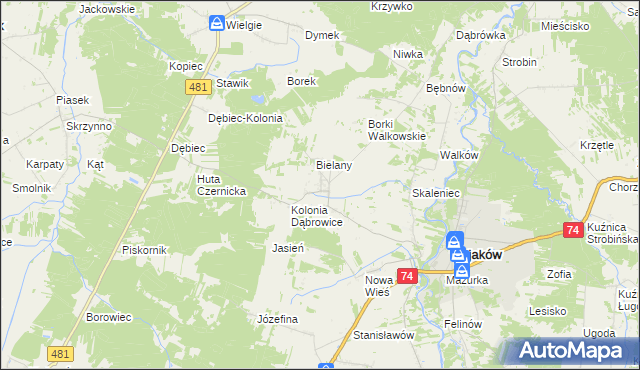 mapa Czernice gmina Osjaków, Czernice gmina Osjaków na mapie Targeo