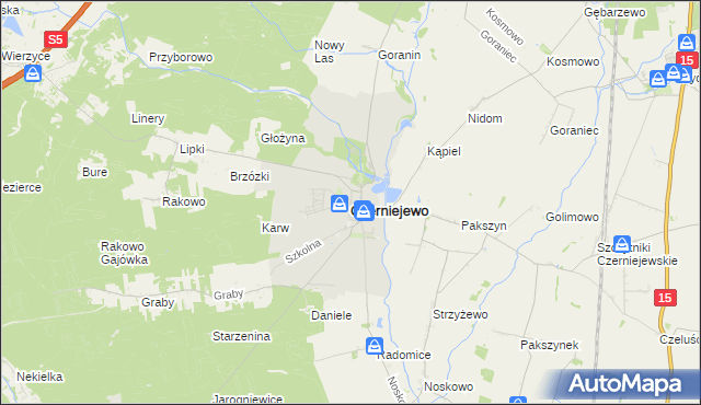 mapa Czerniejewo, Czerniejewo na mapie Targeo