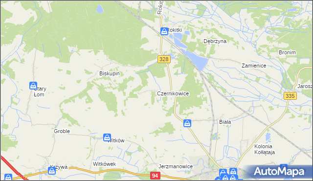 mapa Czernikowice, Czernikowice na mapie Targeo