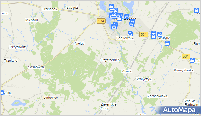 mapa Czystochleb, Czystochleb na mapie Targeo