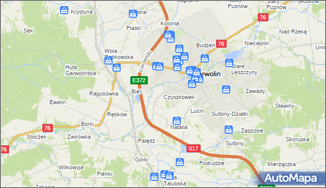 mapa Czyszkówek, Czyszkówek na mapie Targeo