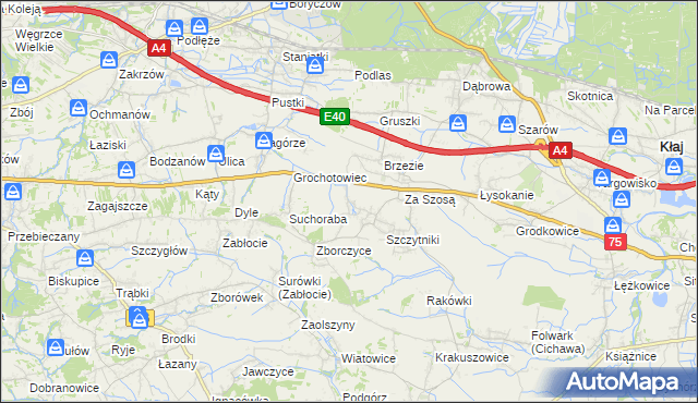 mapa Czyżów gmina Gdów, Czyżów gmina Gdów na mapie Targeo