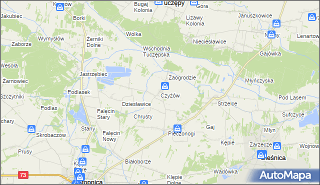 mapa Czyżów gmina Stopnica, Czyżów gmina Stopnica na mapie Targeo
