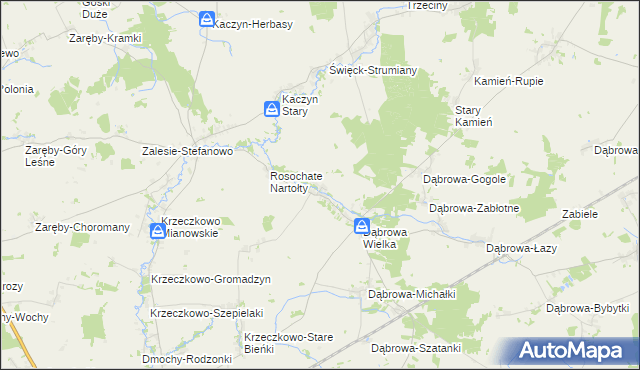 mapa Dąbrowa-Cherubiny, Dąbrowa-Cherubiny na mapie Targeo