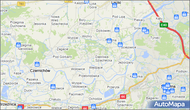 mapa Dąbrowa Szlachecka, Dąbrowa Szlachecka na mapie Targeo