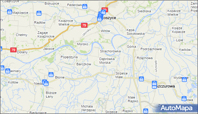 mapa Dąbrówka Morska, Dąbrówka Morska na mapie Targeo