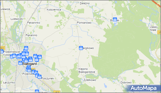 mapa Dargikowo, Dargikowo na mapie Targeo