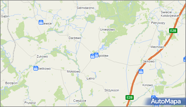 mapa Dargosław, Dargosław na mapie Targeo