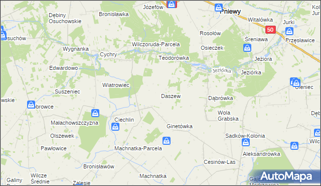 mapa Daszew, Daszew na mapie Targeo