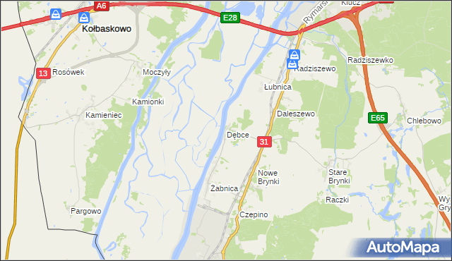 mapa Dębce, Dębce na mapie Targeo