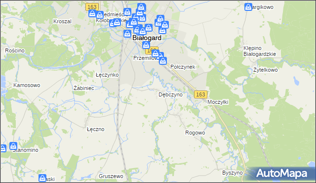 mapa Dębczyno, Dębczyno na mapie Targeo