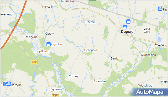 mapa Dębogard, Dębogard na mapie Targeo