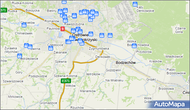 mapa Denkówek, Denkówek na mapie Targeo