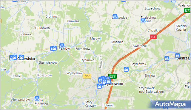 mapa Długosz, Długosz na mapie Targeo