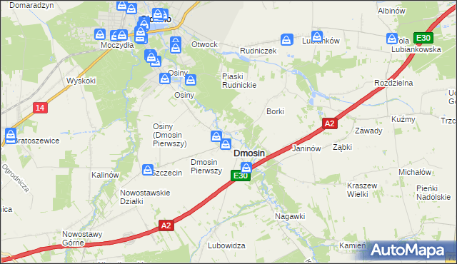 mapa Dmosin Drugi, Dmosin Drugi na mapie Targeo